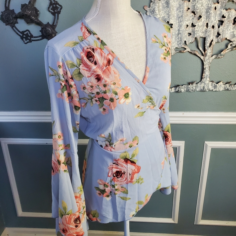 Miley + Molly Floral Wrap Top